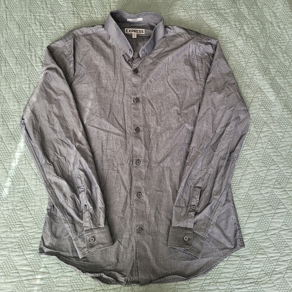 Express 15-15.5 Button Down Dress Shirt